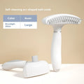 Azure Light Blue stainless steel double-row dog grooming comb for de-shedding