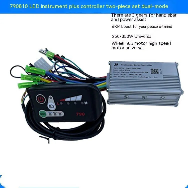 6-tube electric bicycle scooter controller measuring 9x5x3cm for 250-350W systems