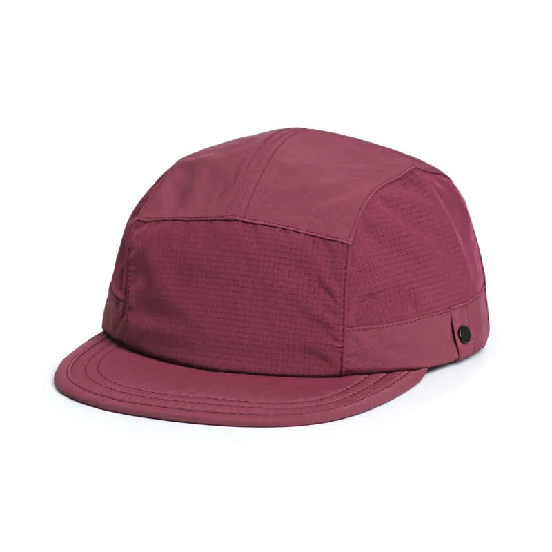 Soft dome cap with a breathable tongue design in Army Green colour, made from quick-drying polyester fabric.