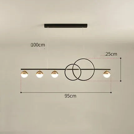 Rectangular black Nordic-style LED ceiling lamp with remote control on a white background.