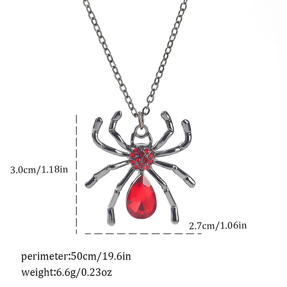 Halloween necklace with a detailed bat pendant on a zinc alloy chain, showing electroplated finish.