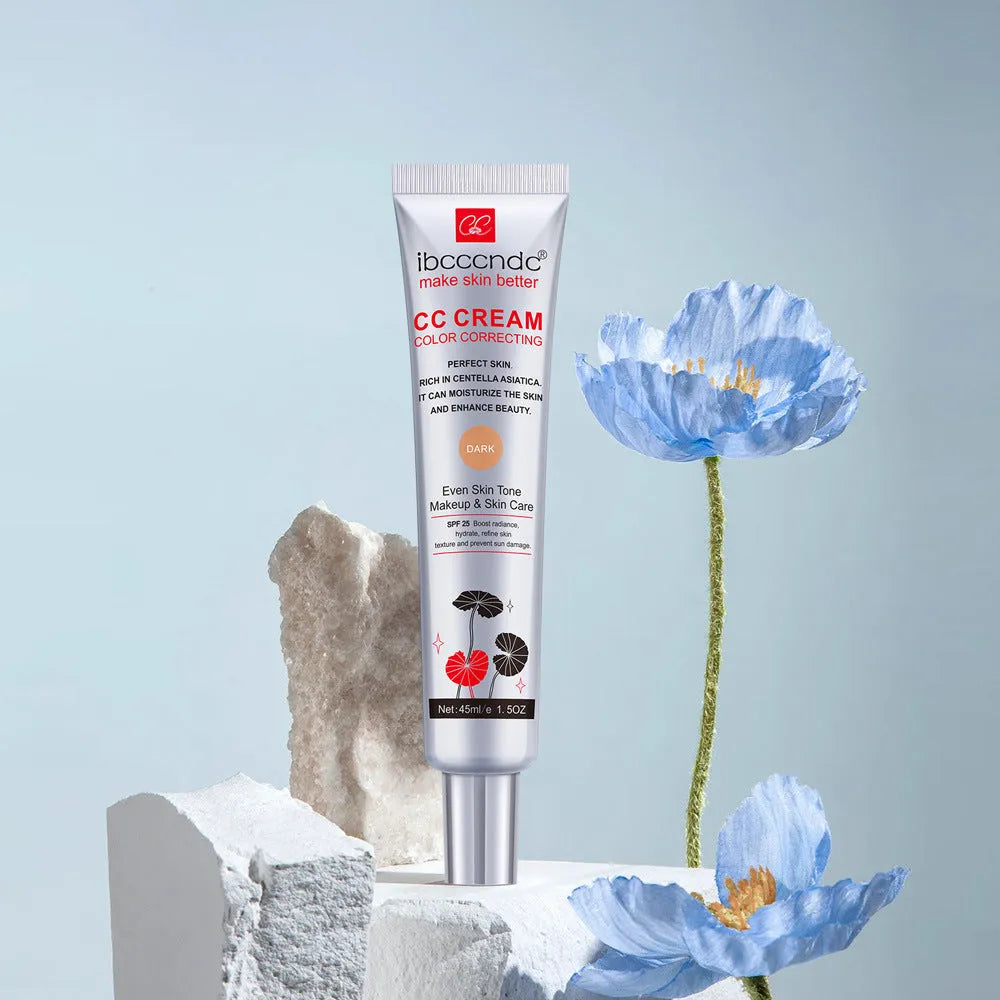 Erborian Centella Asiatica CC cream tube in dark and light shades, a colour correcting moisturising makeup primer.