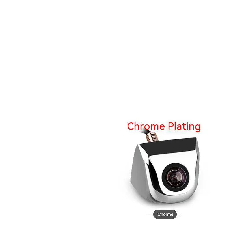 Screw plug-in HD car night vision waterproof rearview camera body with metal shell in black silver white chrome finish