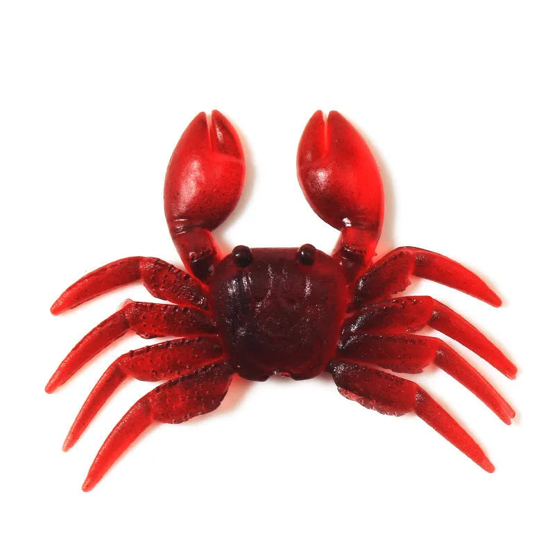 PVC soft crab fishing lure measuring 8cm long in brown crab colour variation
