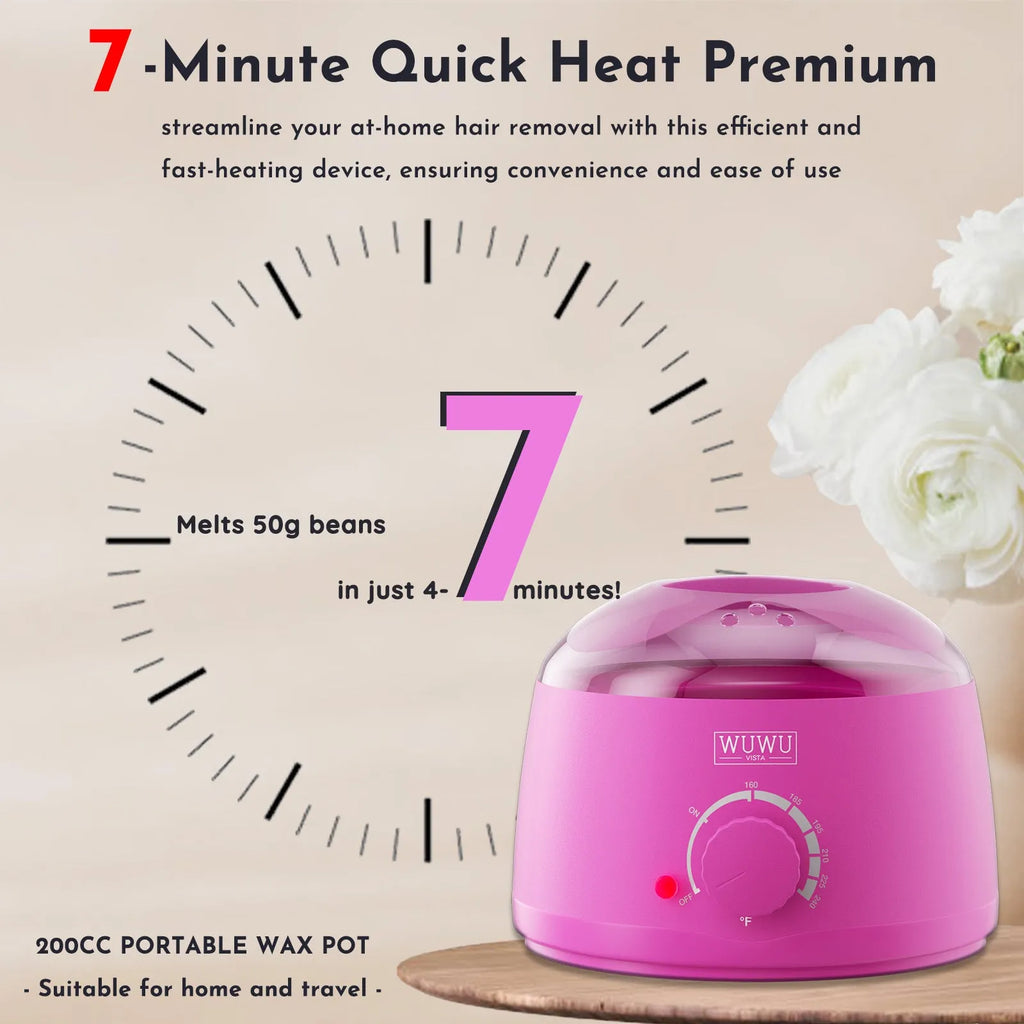 29-piece professional hard wax hair removal kit with portable warmer, wax beads, sticks, and aftercare products