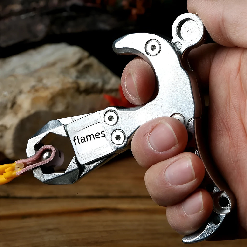 Two-axis harpoon clip alloy archery release aid for bowstring control