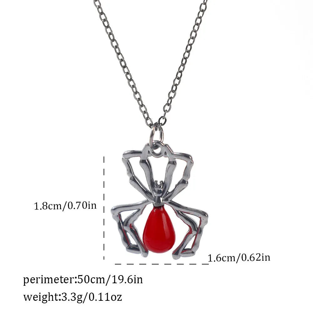 Halloween necklace with a detailed bat pendant on a zinc alloy chain, showing electroplated finish.