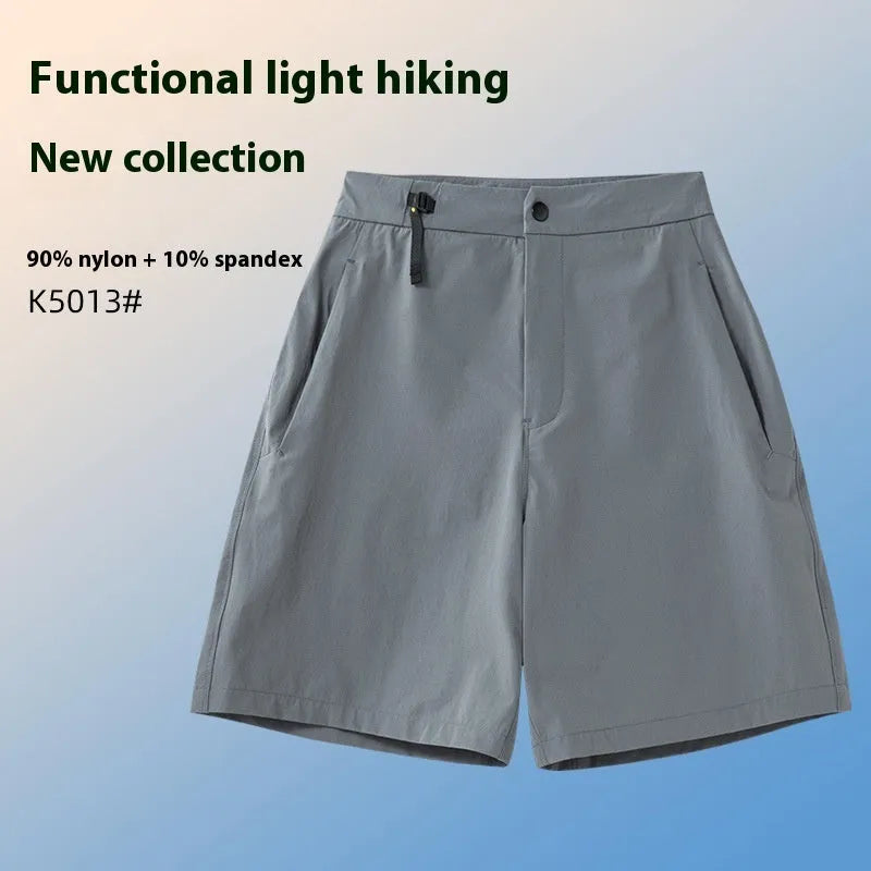Men's quick-drying sports shorts in Army Green colour with elastic waistband and 3D cutting design