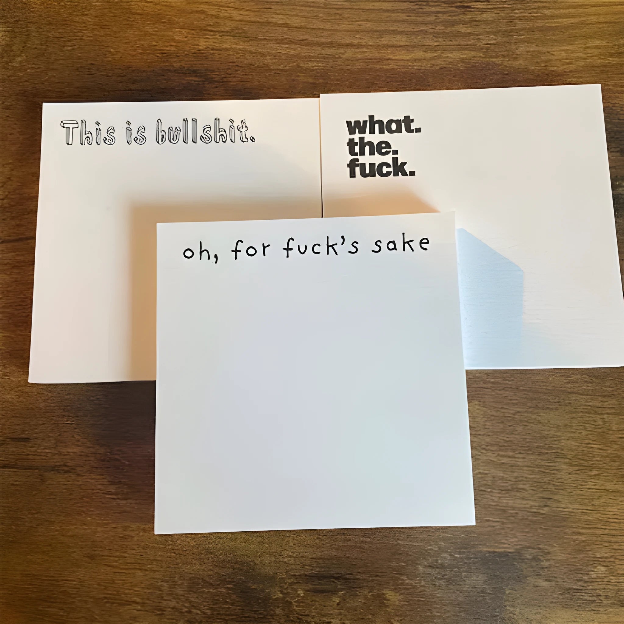75x75mm square adhesive note paper with printed English phrases in assorted colours