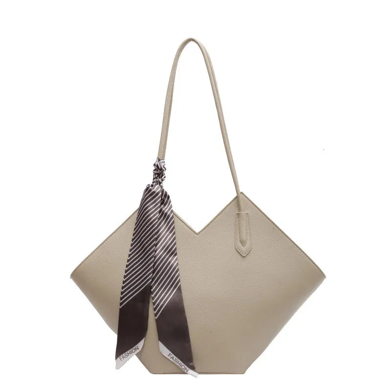 Women's large capacity PU shoulder bag in horizontal square shape with eight colour options