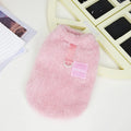 Coral fleece pet jacket with colourful pull rings closure in multiple colour options