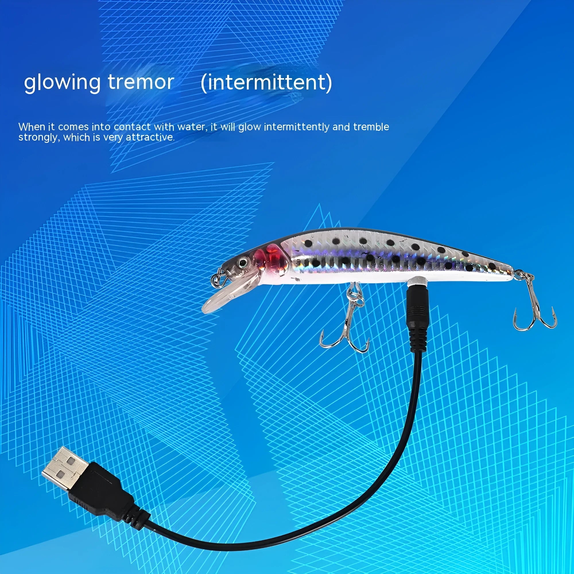 USB rechargeable floating Mino electric fishing bait lamp with luminous simulation