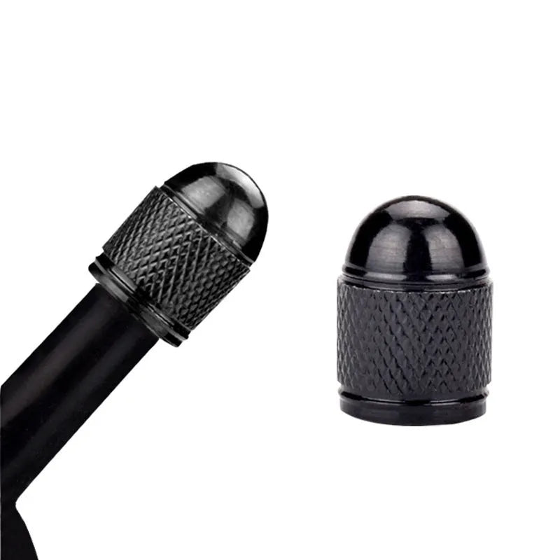 Aluminium mountain bike tyre valve cap in choice of five colours.
