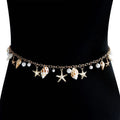 Women's waist chain and matching bracelet jewellery set with star motif design
