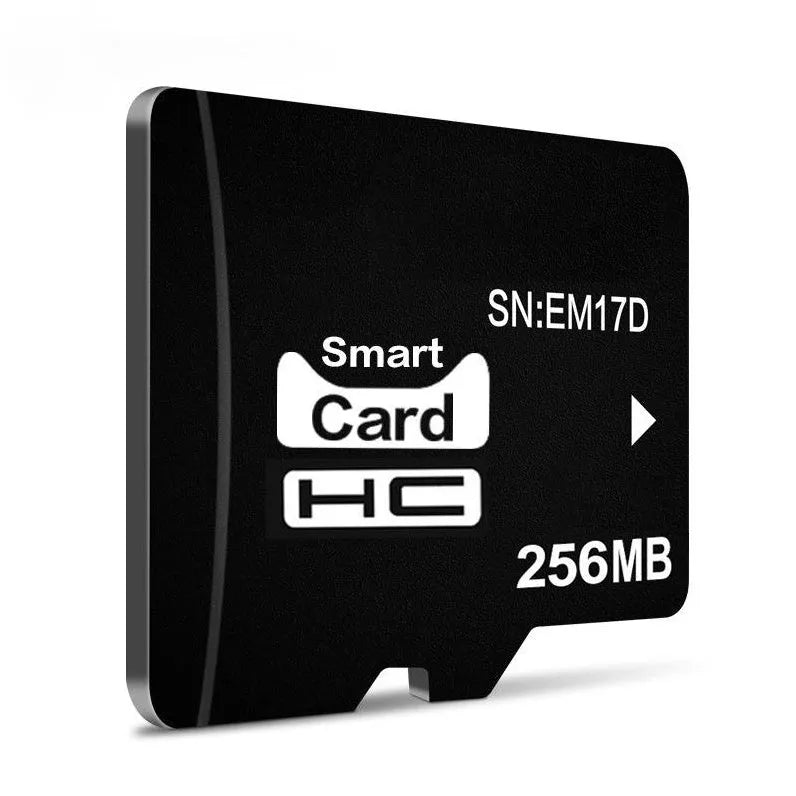 256MB TF series memory card measuring 11x15x1mm for MP3 and MP4 devices in packaging