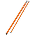 Telescopic cargo truck height measuring rod extended vertically showing printed height scale.