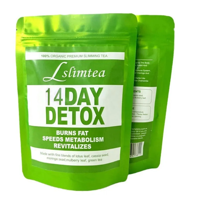 14-day herbal detox tea pack with 14 individual 3g sachets for weight loss cleansing