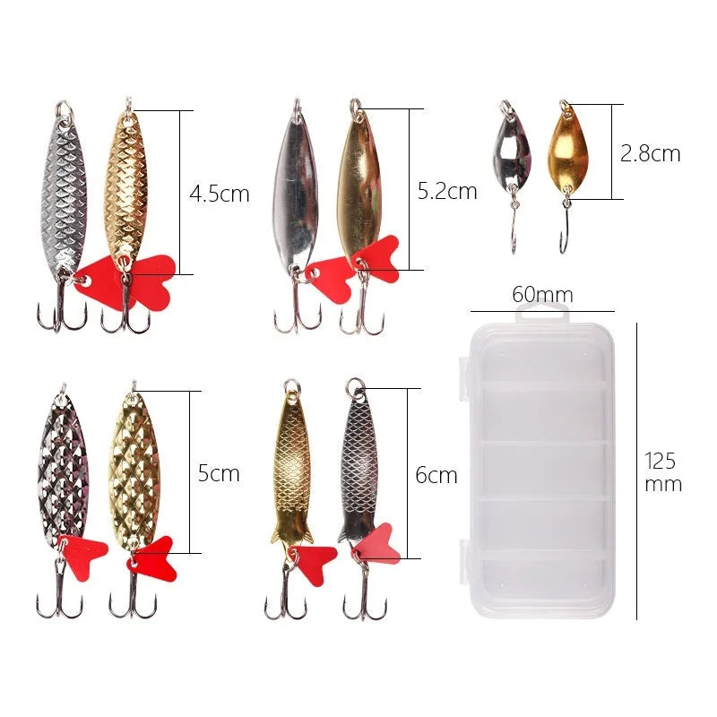 Lure pineapple fishing bait with metal sequins in gold and silver colour options
