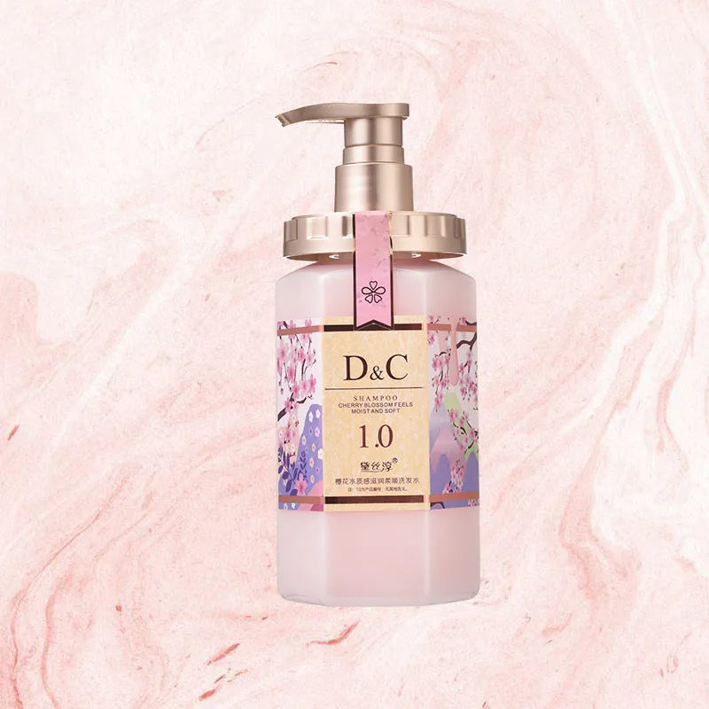 Sakura shampoo, conditioner and cherry blossom shower gel set, three 500ml bottles