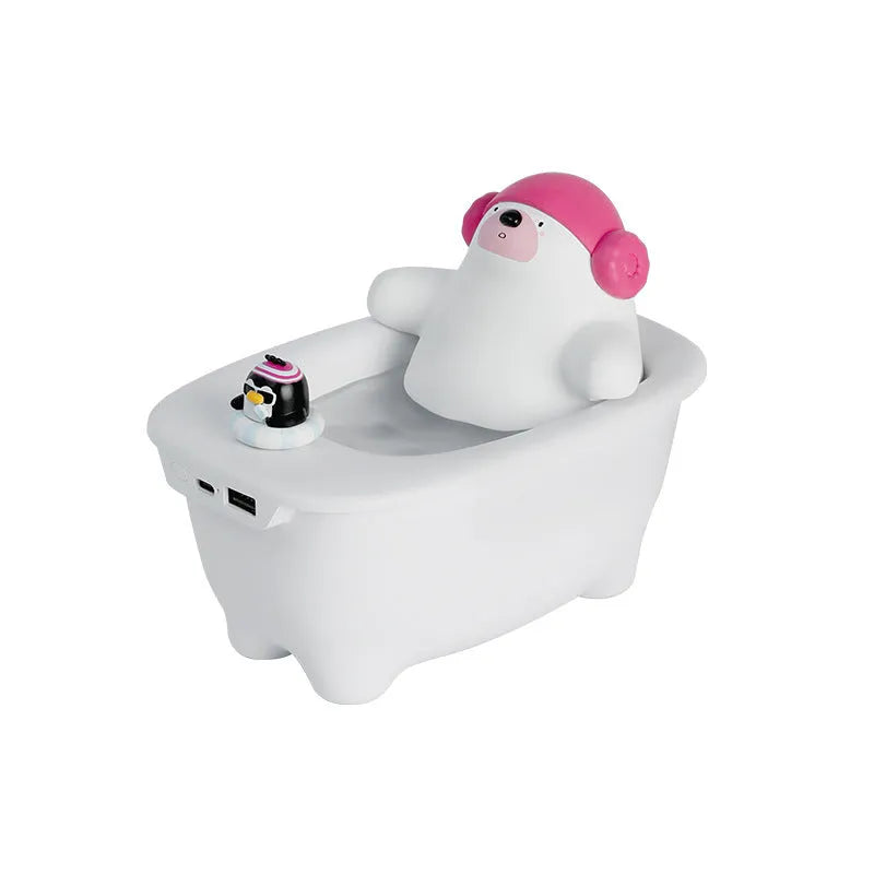 White USB air humidifier and scent diffuser with 550ml tank on a desk