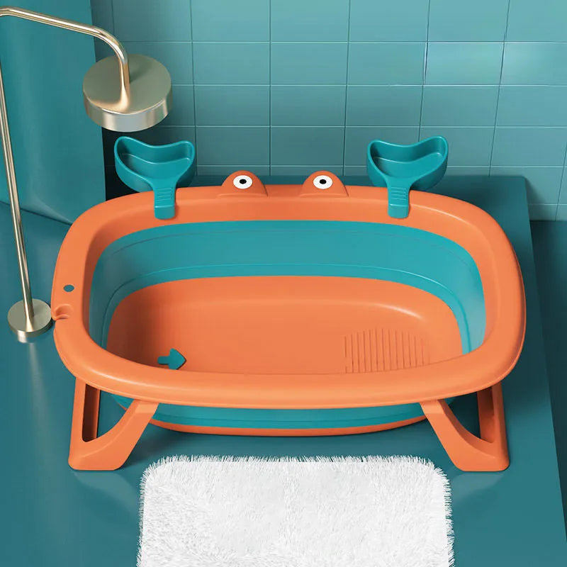 Blue foldable plastic pet tub for small cats and dogs under 20 pounds