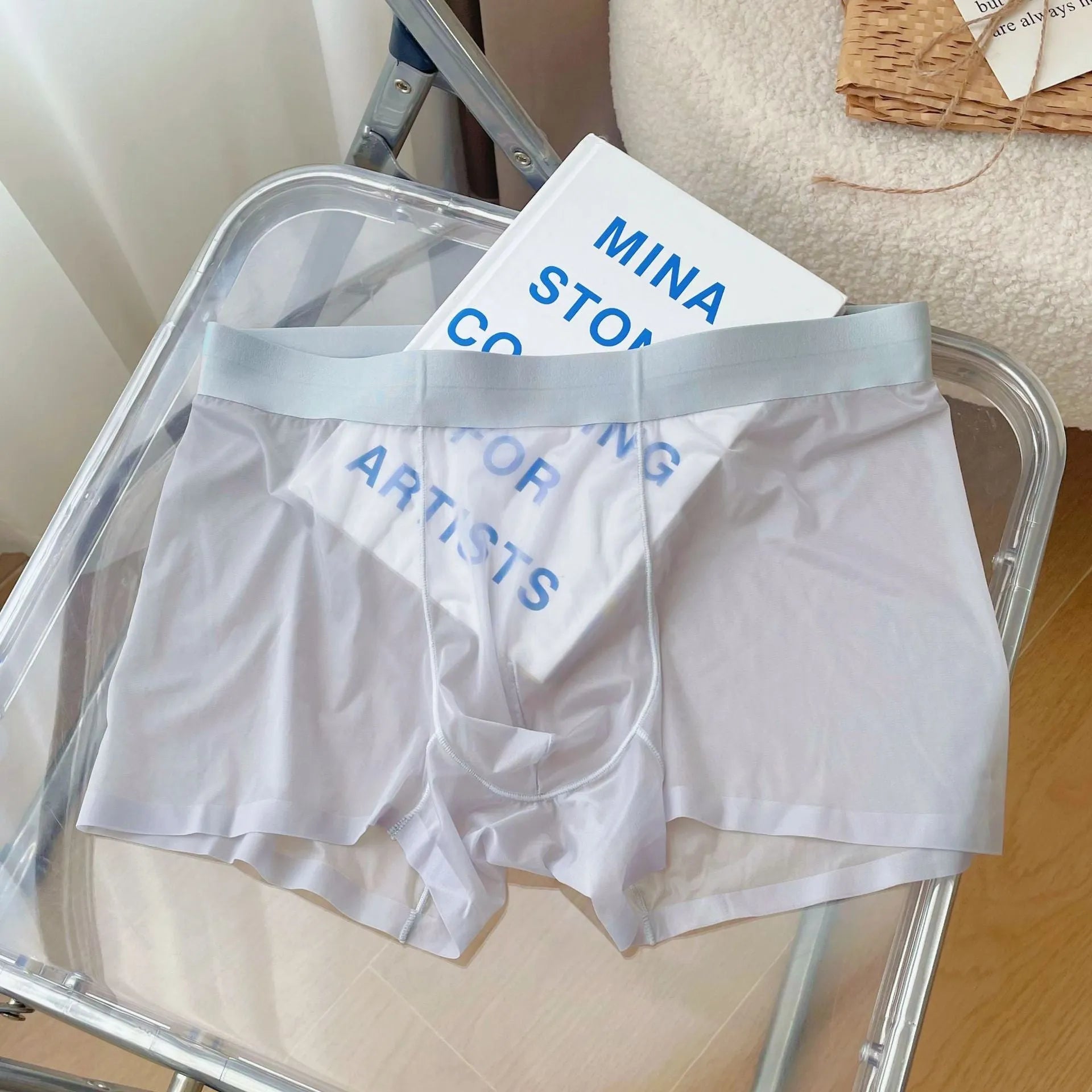 Men's quick-drying seamless boxer shorts in breathable nylon fabric