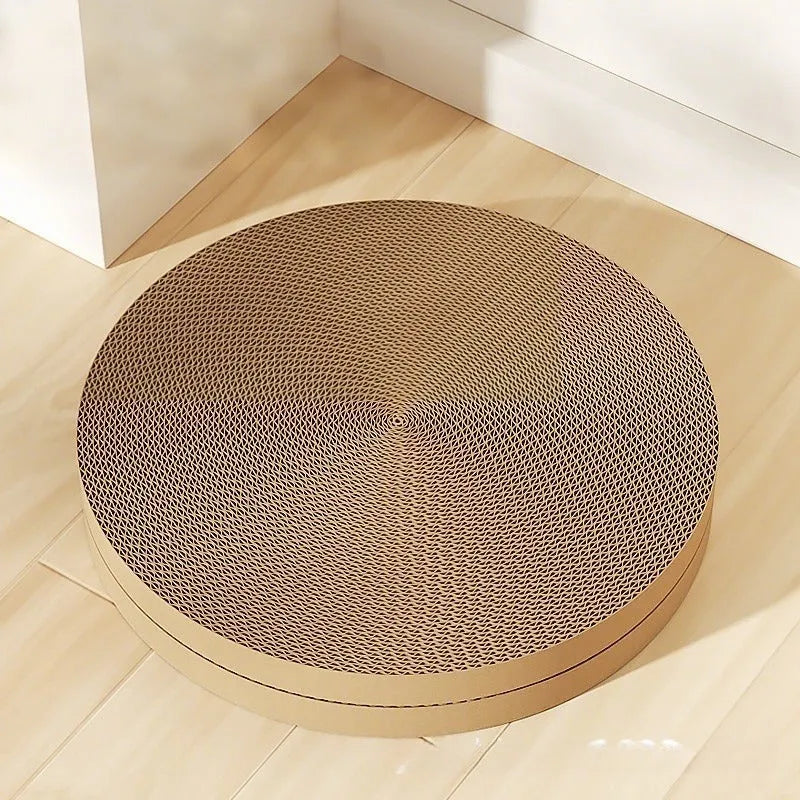 55cm round green cat scratching board with replaceable corrugated paper refills