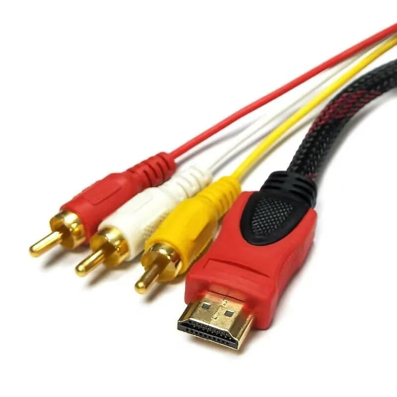 HDMI to AV15 M conversion cable with alloy connectors, 1.5 metres long.