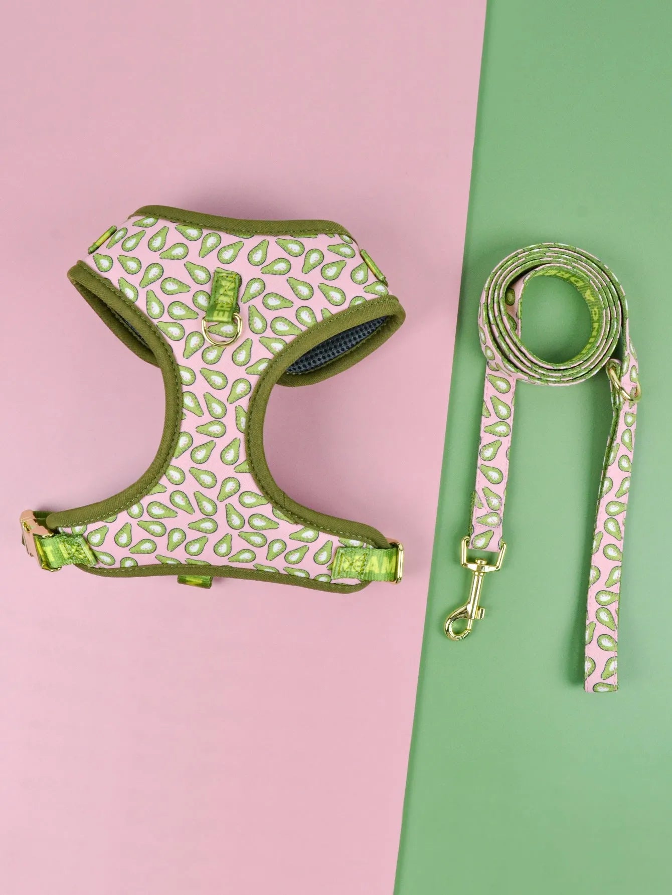 Polyester dog haulage rope and chest-back harness set in multiple colours for medium and large breeds