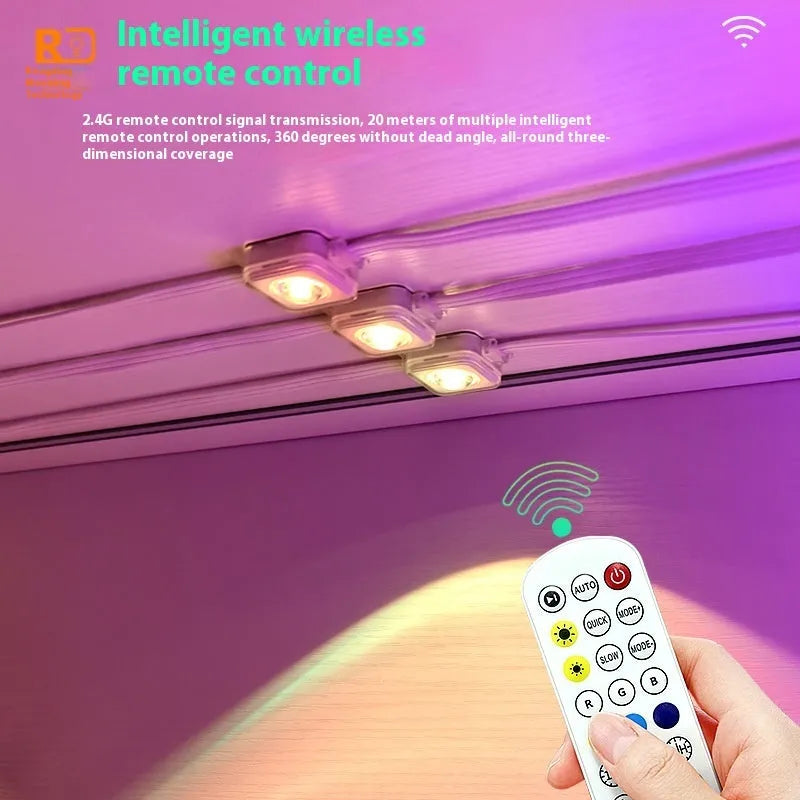 Outdoor planetary string lights with colour control for courtyard and eaves decoration