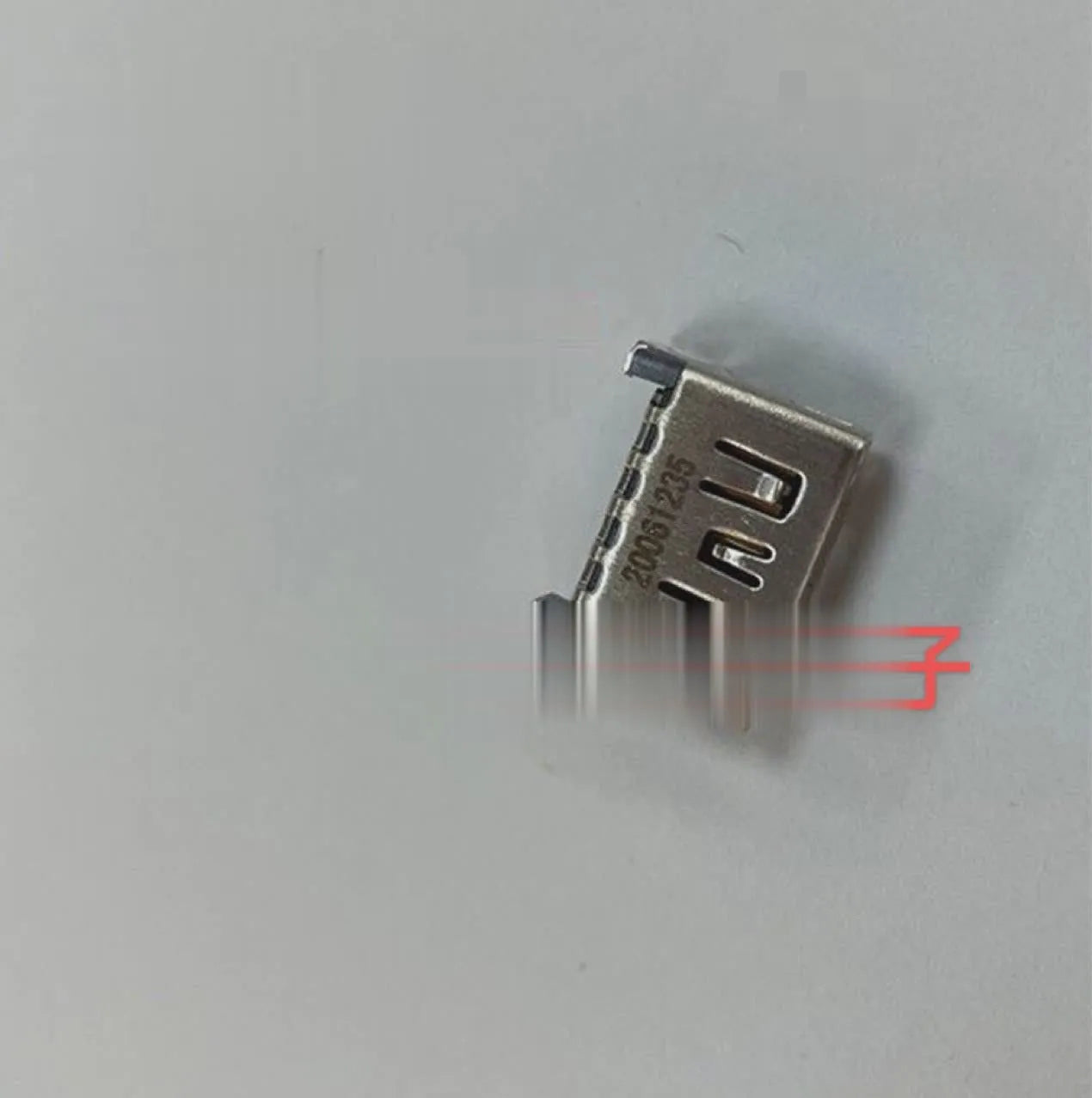 Silver HDMI female host socket connector for electronics repair