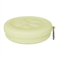 Collapsible silicone dog travel bowl in pink and green colour options