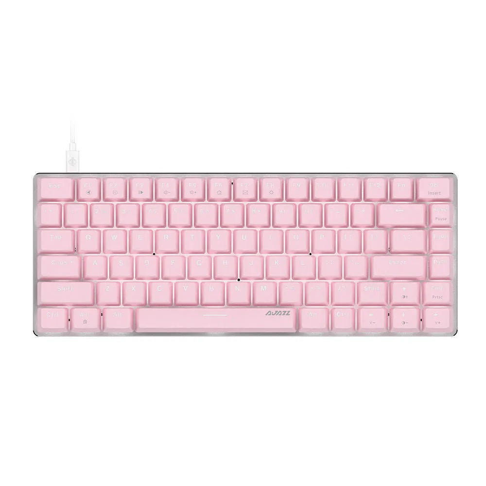 82-key mechanical keyboard with metal housing and white backlight illumination