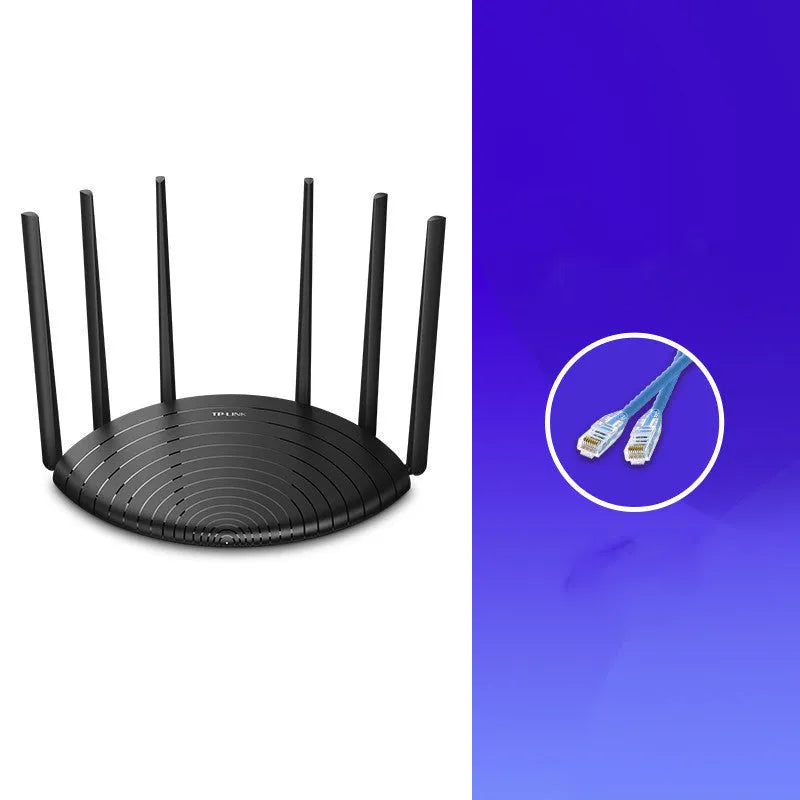 TL-WDR7661 Gigabit Edition AC1900 dual-band wireless home router with compact black design.