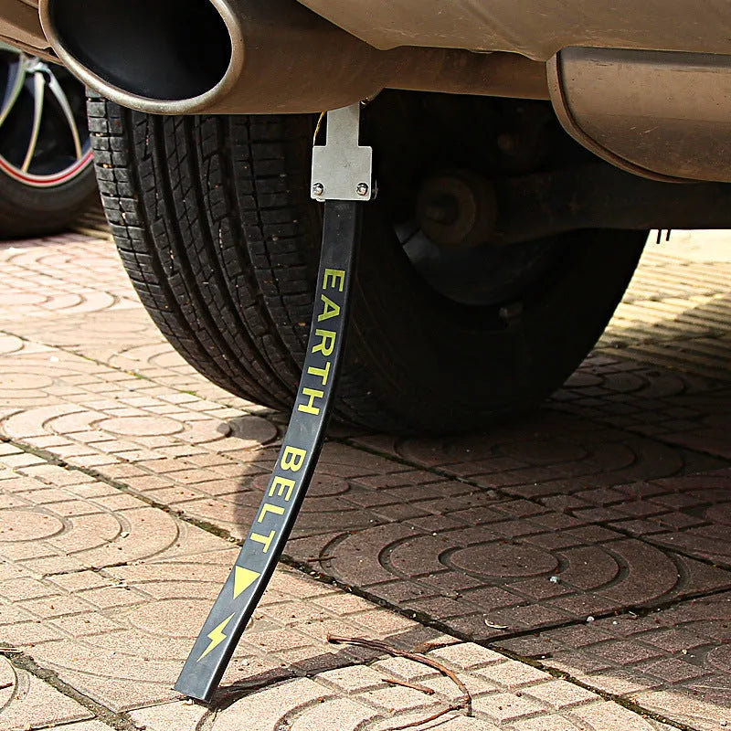 Black 370mm car electrostatic grounding chain with rubber and copper construction for vehicles