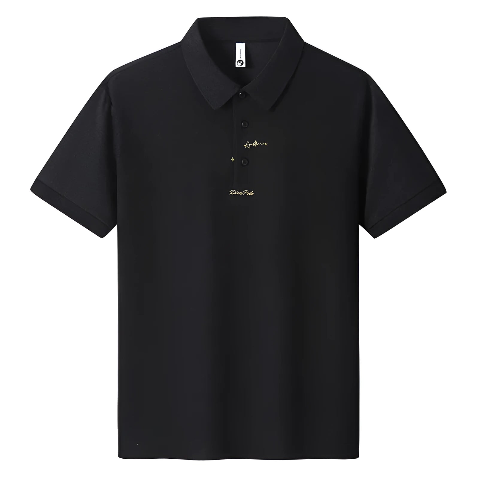 Men's loose fit cotton casual T-shirt in various colours on a size chart background.