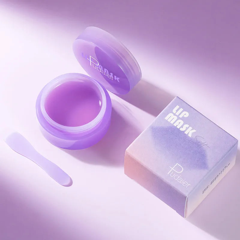 Exfoliating lip balm jar with silicone scraper for hygienic application