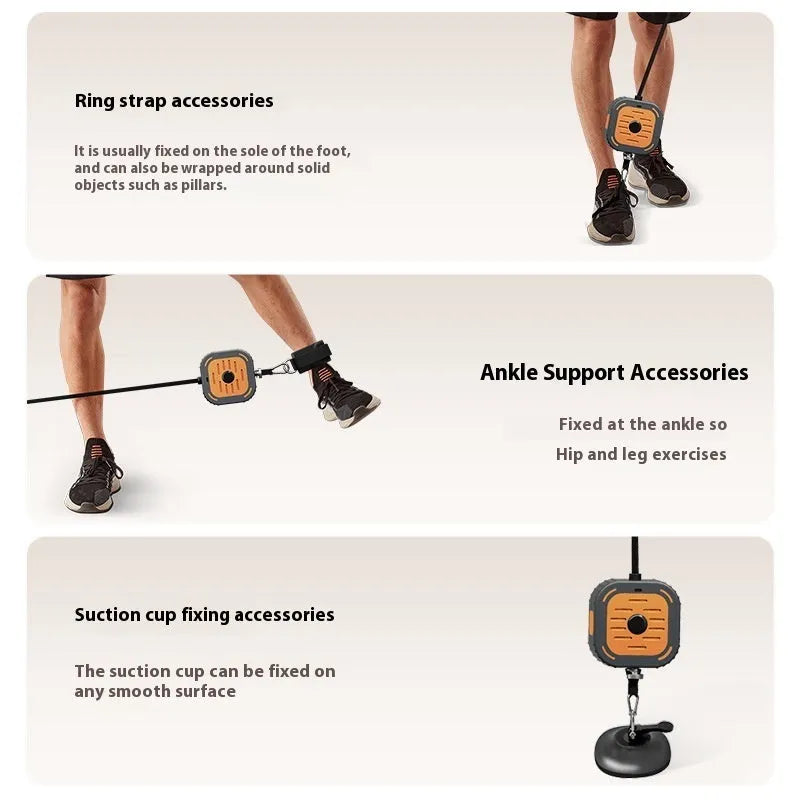 Adjustable power pump chest expander in navy blue or orange with ABS construction for home strength training