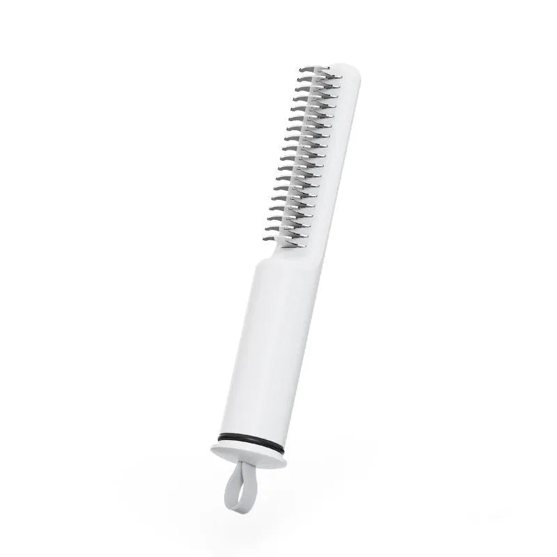 Stainless steel dematting comb for dogs with rake teeth and coloured handle.