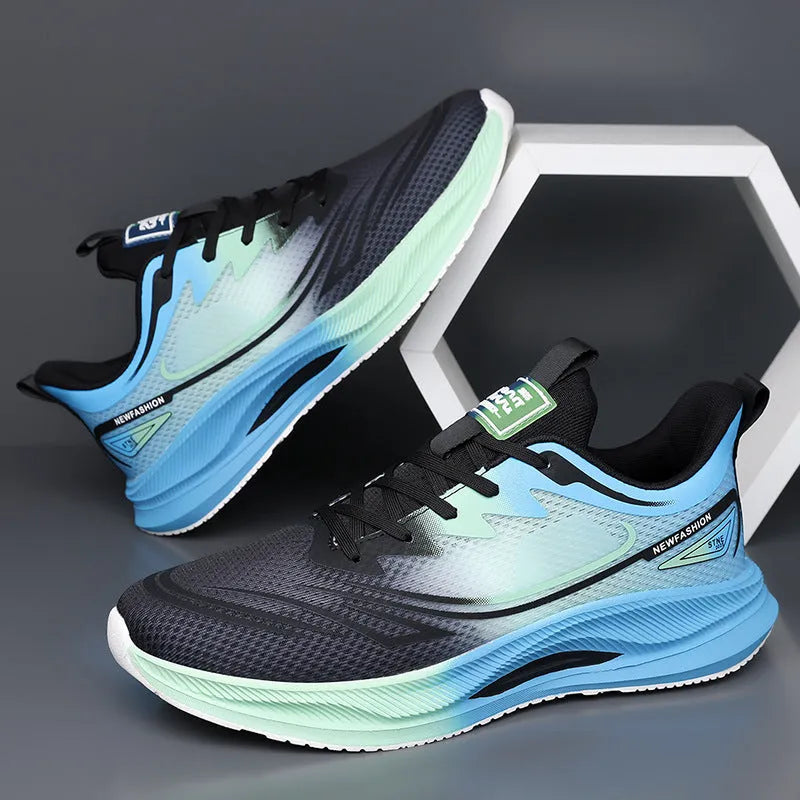 Men's lightweight casual shoes with mesh upper and rubber sole in multiple colours