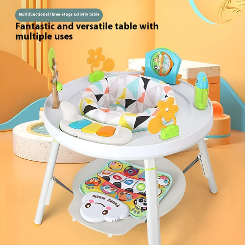 Baby jumping chair gymnastic rack in duck or lion design with interactive toys