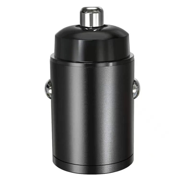 Zinc alloy car cigarette lighter charger adapter showing Black and Tarnish colour options next to scale