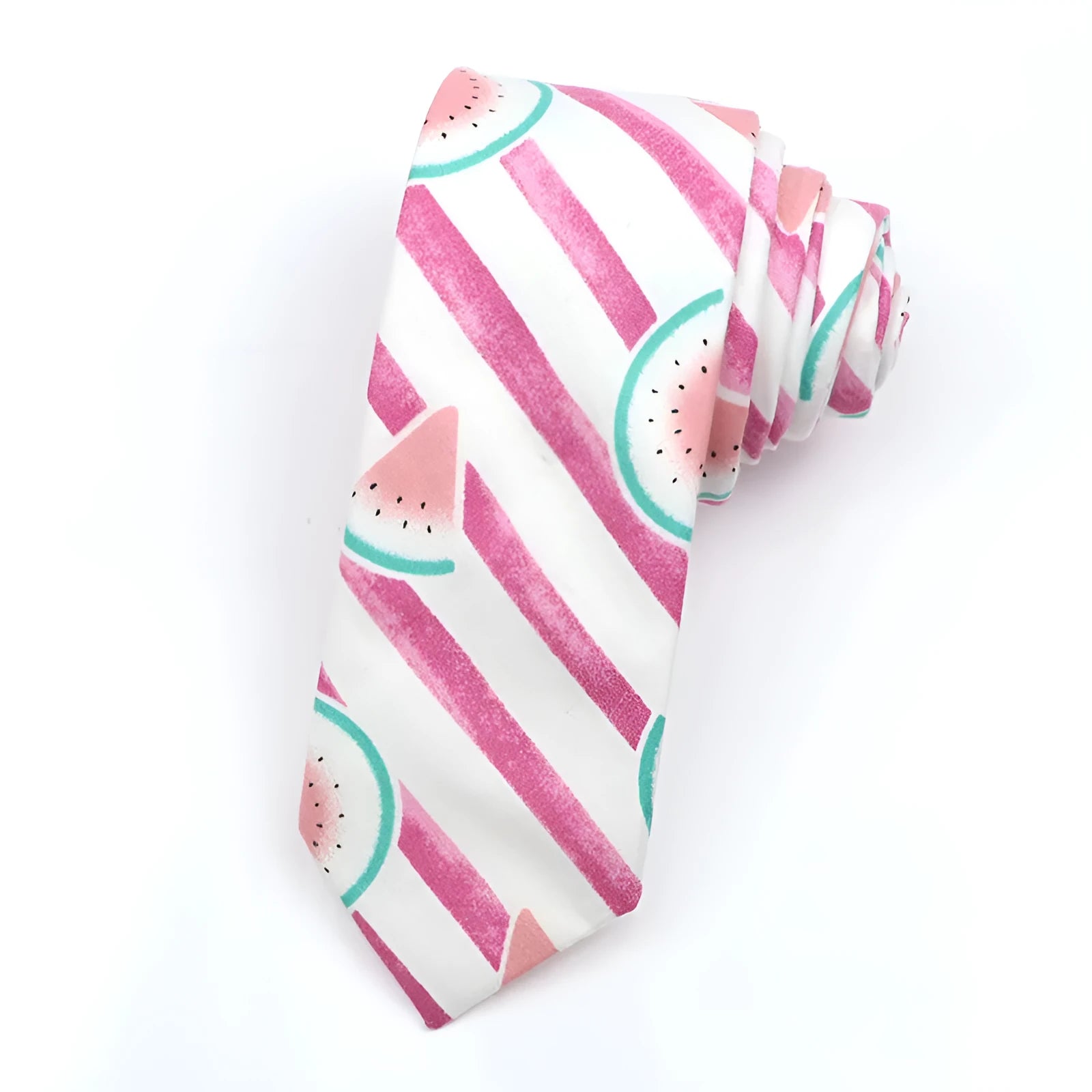 Narrow Korean style cotton bow tie with cartoon print pattern in various colour options
