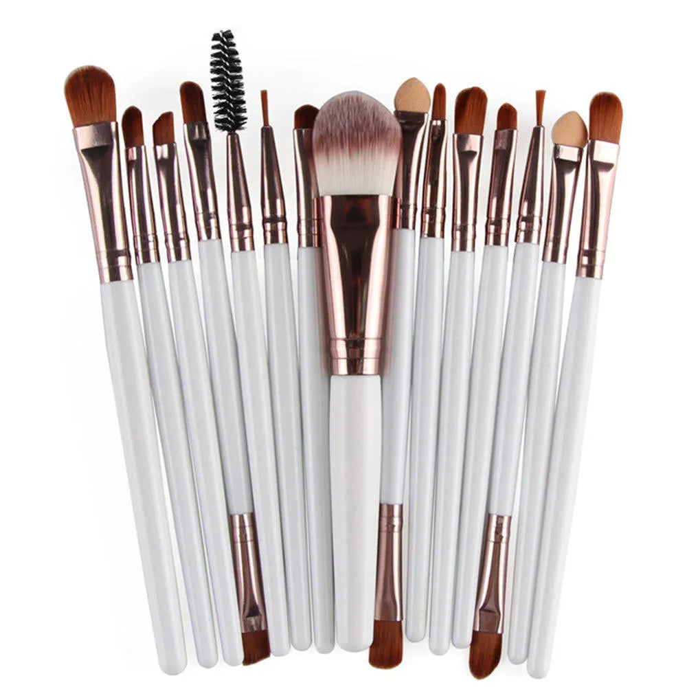 MAANGE 18 piece professional make-up brush set with fan-shaped cosmetic tool