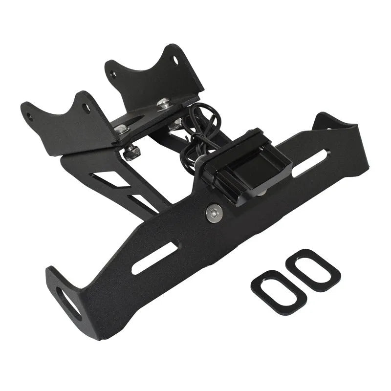 Black aluminium alloy Honda motorcycle rear licence plate bracket for short tail modifications