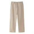 Women's herringbone pattern casual suit with 3D embroidery detailing on jacket and matching trousers