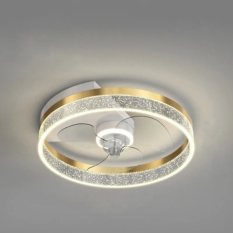 Modern Nordic ceiling lamp with iron body for children's rooms with integrated fan and LED lighting