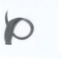 60cm curly gradient hair extension patch in mixed silk material showing colour options