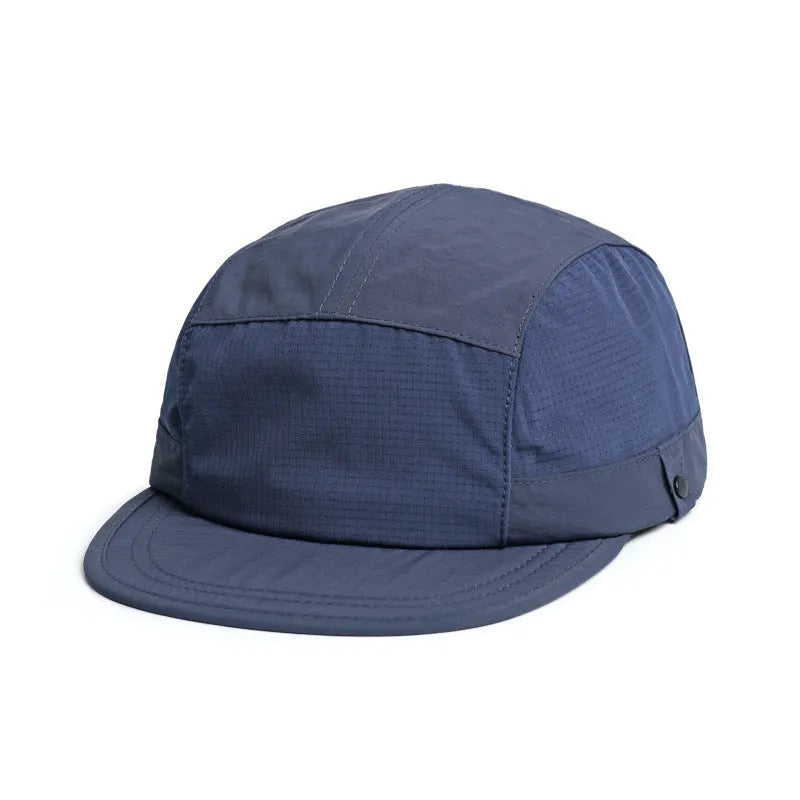 Soft dome cap with a breathable tongue design in Army Green colour, made from quick-drying polyester fabric.