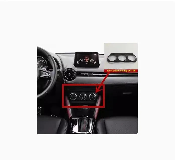 Atz aluminium alloy steering wheel decorative sticker set showing brushed red, silver, and blue hollow buttons